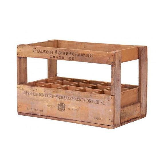 Vintage Wooden Corton Charlemagne Wine Crate