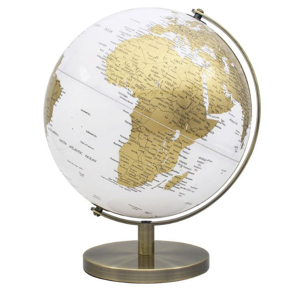 Gold and White Large Globe