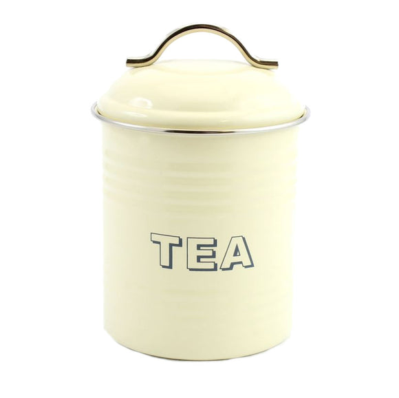 Enamled Cream Tea Storage Canister
