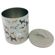 Large Enameled Round Multi Dogs Storage Tin