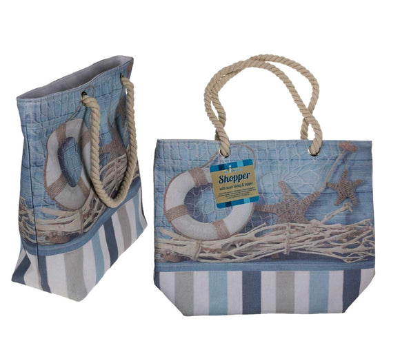 Nautical Reusable Shopping Tote Bag