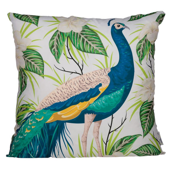 Peacock Polyester Cushion 50cm x 50cm