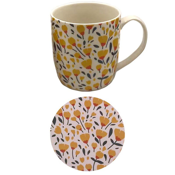 Pick of the Bunch Buttercup Porcelain Mug and Coaster Set