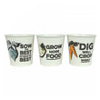 Retro Style Set of 3 Metal Plant Pots