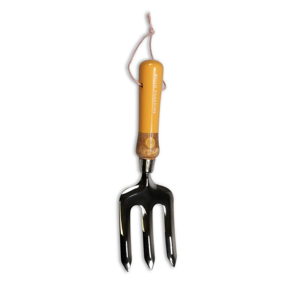 Shruti Stainless Steel Yellow Garden Fork