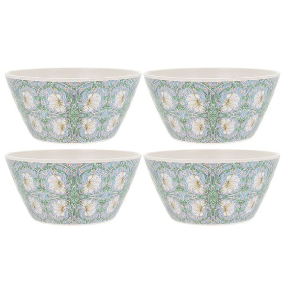 William Morris Pimpernel Set of 4 Bamboo Bowls