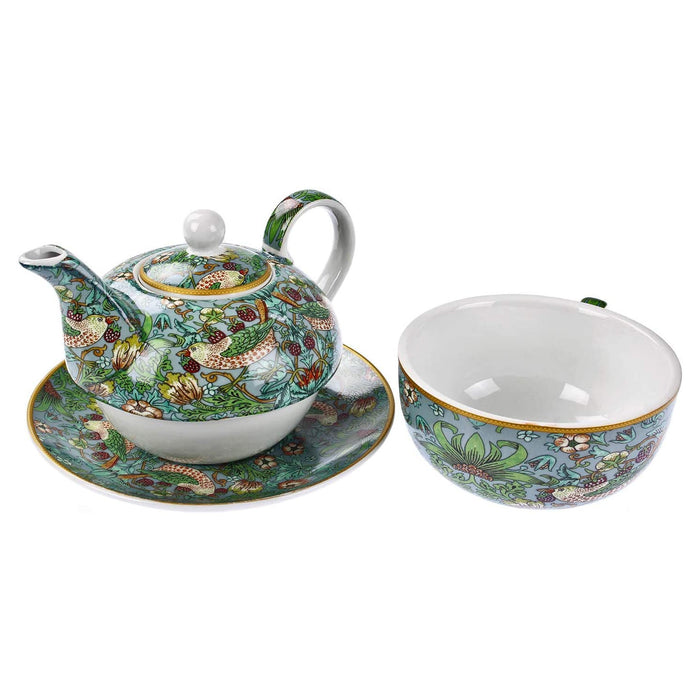 Thee Voor Een Set The Leonardo Collection William Morris 'Strawberry Thief' Theepot Set - Thee Voor Één, Keramisch, Cadeau Voor Thuis Of Kantoor Blond Amsterdam Theepot Thee Voor Een Set The Leonardo Collection William Morris 'Strawberry Thief' Theepot Set - Thee Voor Één, Keramisch, Cadeau Voor Thuis Of Kantoor Blond Amsterdam Theepot