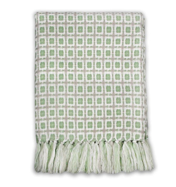 Shruti Anni Sage Green Throw