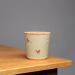 Farm Chickens Bamboo Small Green Jar