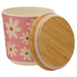 Oopsie Daisy Bamboo Pink Storage Jar