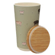 Farm Animals Bamboo Large Green Jar