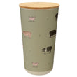 Farm Animals Bamboo Large Green Jar