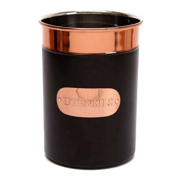 Black and Copper Utensils Tin