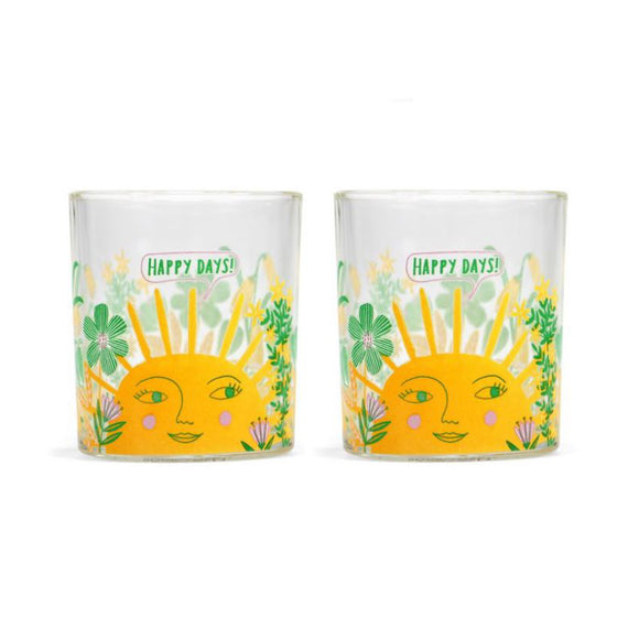 Bonbi Forest Happy Days Set of 2 Drinking Glasses
