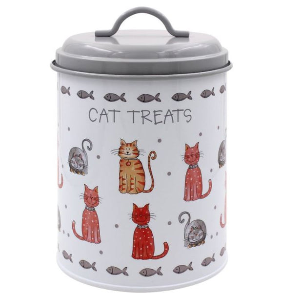 Faithful Friends Round Cat Treats Tin