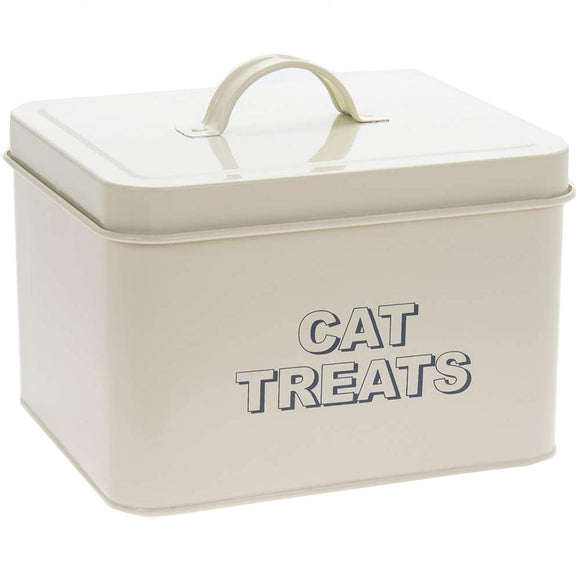 Retro Cream Cat Treats Tin