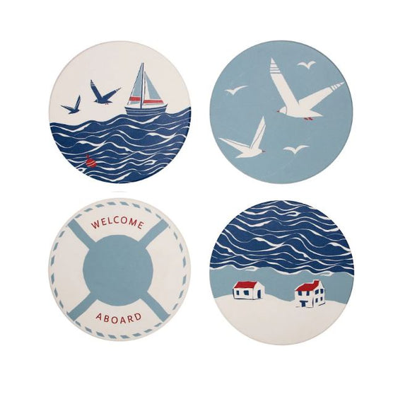 Shruti Coastal Set of 4 Ceramic Coasters