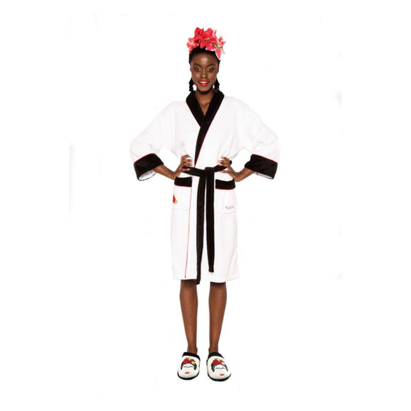 Frida Kahlo Minimalist Fleece Ladies Bathrobe