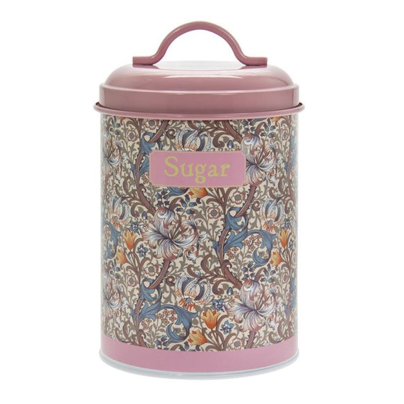 William Morris Golden Lily Pink Sugar Tin