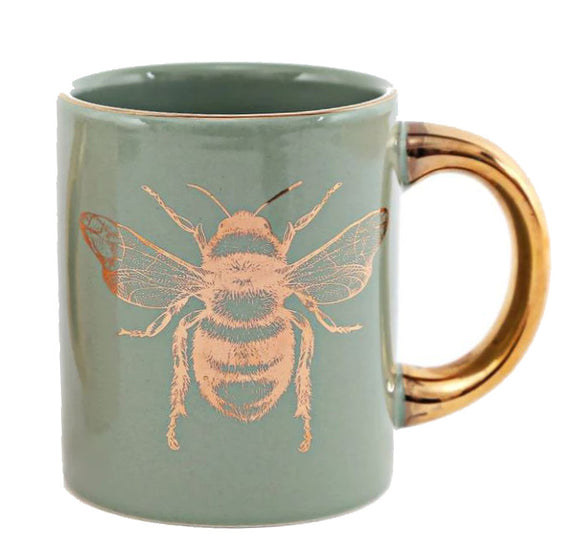 Summer Bee Pastel Green Mug