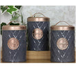 Grey and Copper Tea Coffee & Sugar Canisters