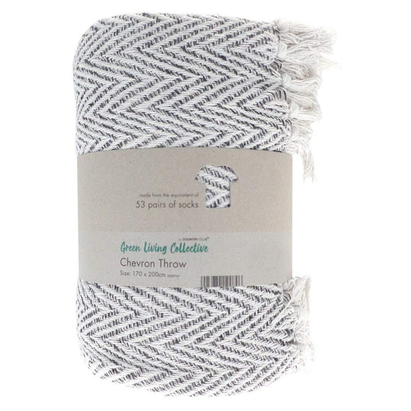 Eco Friendly Grey Chevron 200 CM Blanket