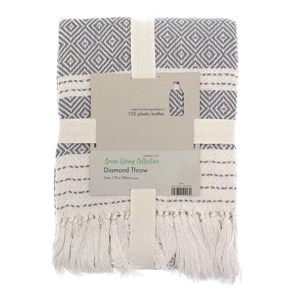 Eco Friendly Grey Diamonds150 CM Blanket