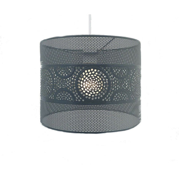 Grey Metal Wire Cage Light Fitting