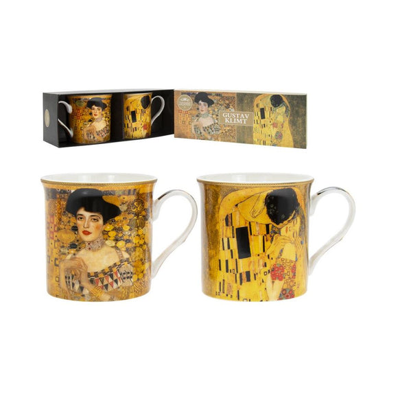 Gustav Klimt The Kiss Art Set of 2 Mugs