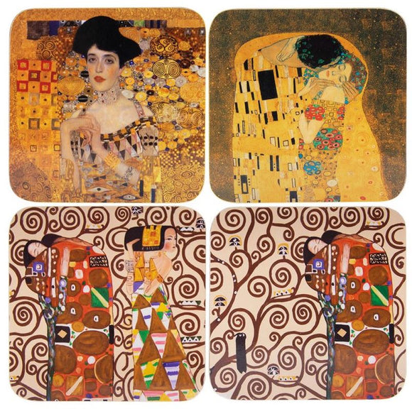 Gustav Klimt Art Master Set of 4 Coasters