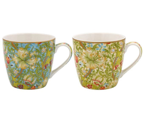 William Morris Golden Lily Set Of Breakfast Mugs