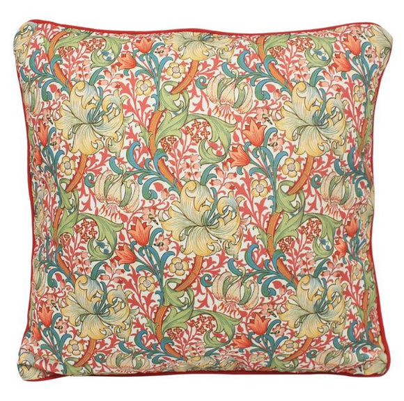 William Morris Golden Lily Square Cushion