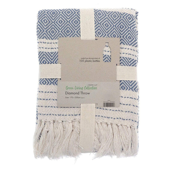 Eco Friendly Navy Blue Diamond 150 CM Blanket