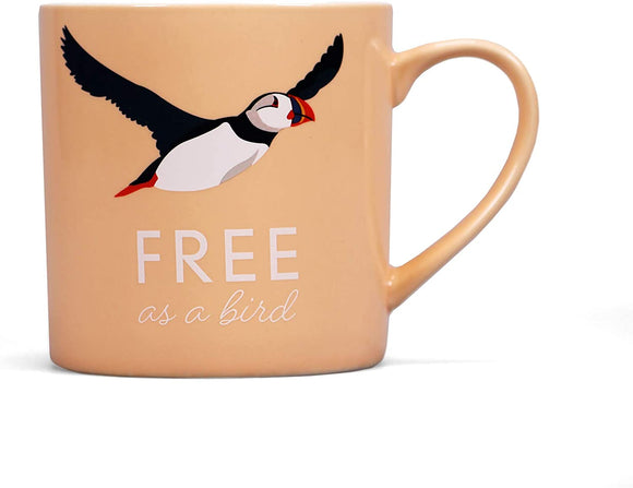 RSPB Puffin Definition Free as a Bird Peach Mug