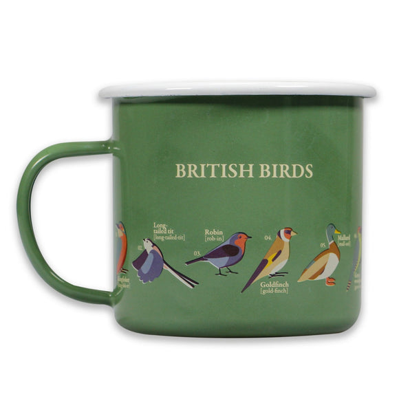 RSPB British Birds Enamel Mug