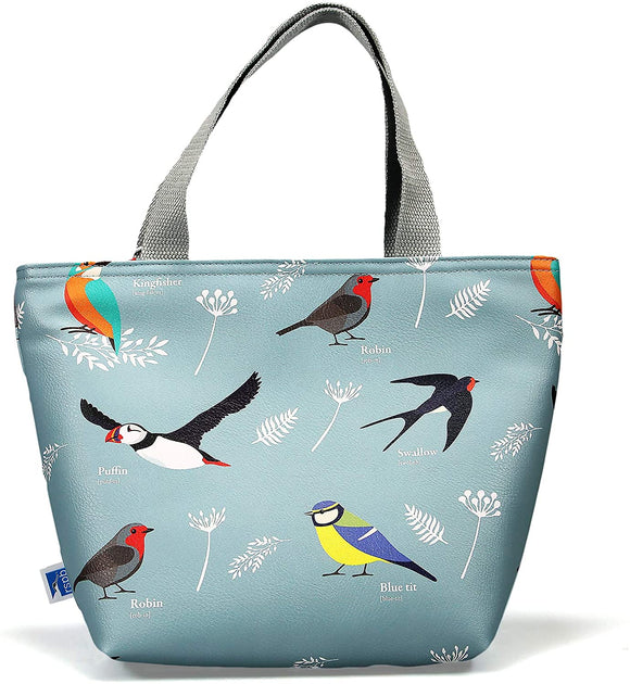 RSPB Birds Blue Zip Lunch Bag