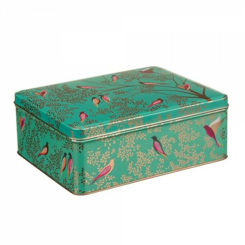Sara Miller Green Birds Rectangular Tin