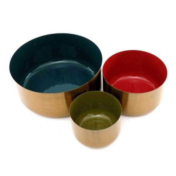Set of 3 Gold Planters