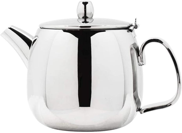 Cafe Stal Polished Metal Teapot With Defusser