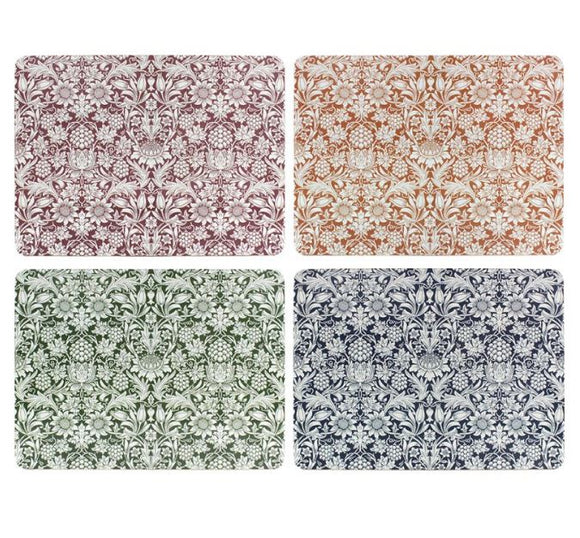 William Morris Sunflower Set of 4 Table Placemats