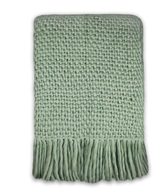 Vienna Handwoven Sage Green Supersoft Large Throw