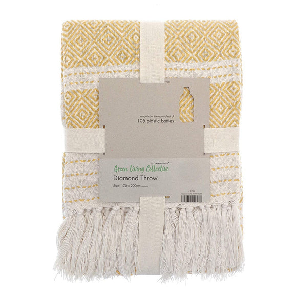 Eco Friendly Yellow Diamond 150 CM Blanket